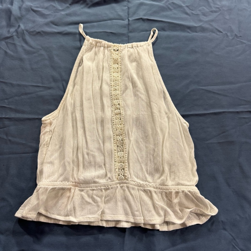 123. Tan Ruffled Sleeveless‎ Camisole (6)